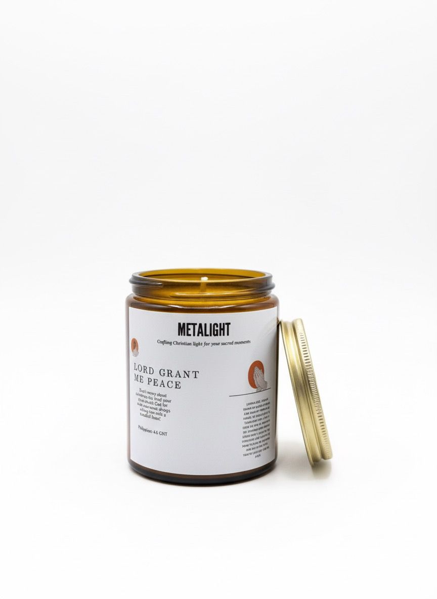 Lord Grant Me Peace Scriptured Soy Wax Candle