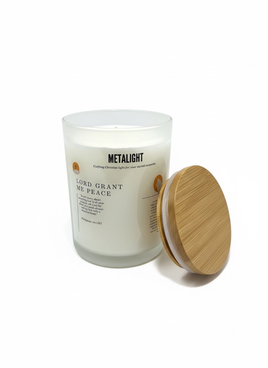 Lord Grant Me Peace Scriptured Soy Wax Candle