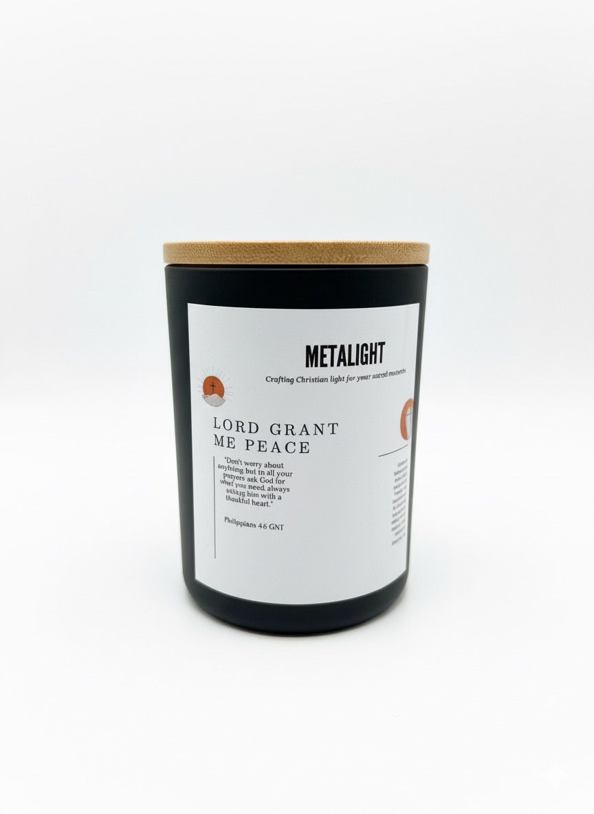 Lord Grant Me Peace Scriptured Soy Wax Candle