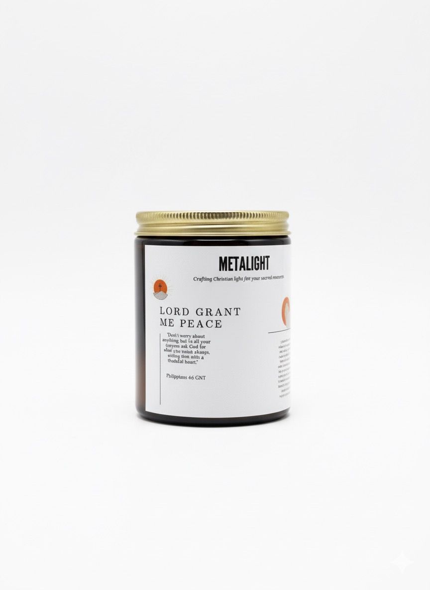 Lord Grant Me Peace Scriptured Soy Wax Candle