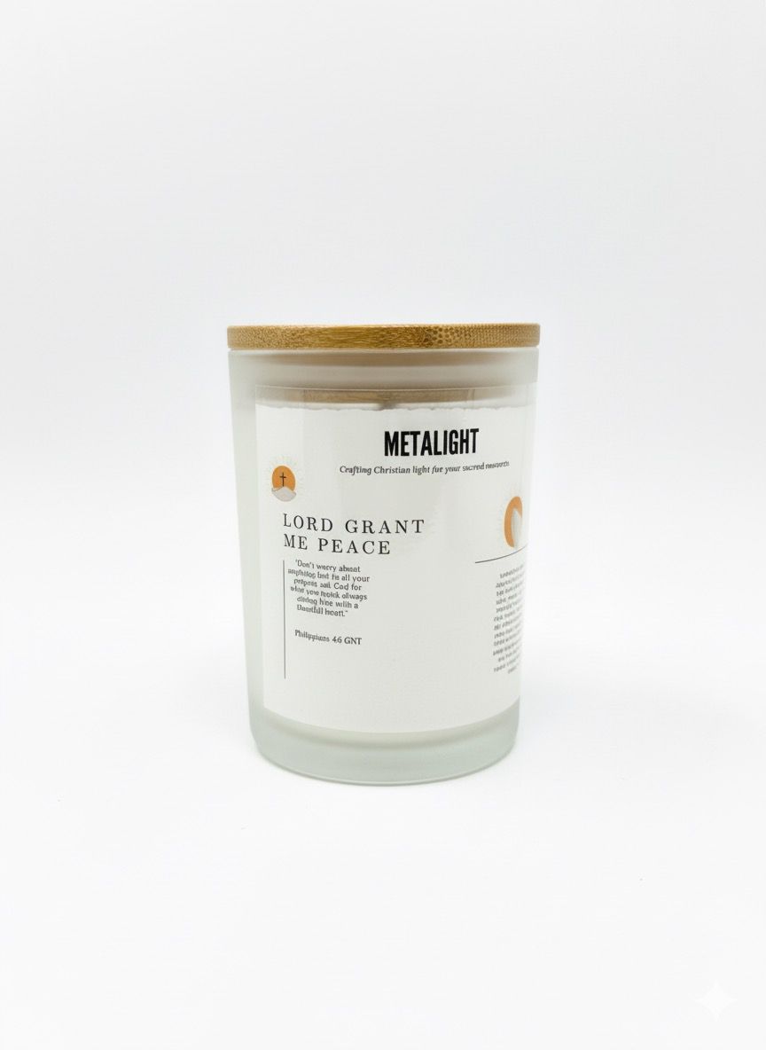 Lord Grant Me Peace Scriptured Soy Wax Candle